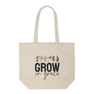 Grow In Grace Custom Canvas Tote Bag